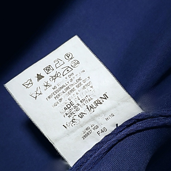 Yves Saint Laurent YSL asymmetric gabardin trench coat jacket - Picture 4 of 6